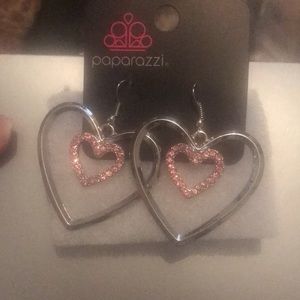 Paparazzi Heart Candy Couture Pink Earrings